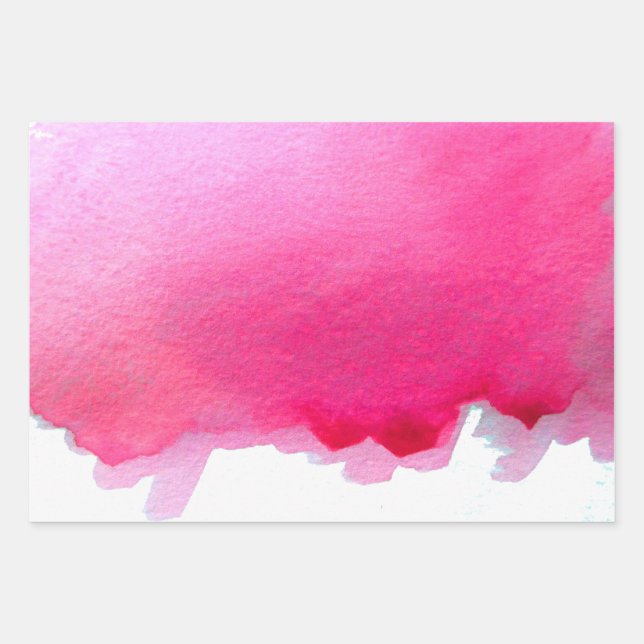 Aquarellfarbener Regenbogen Böhmisch-Rosa Geschenkpapier Set (Vorderseite)