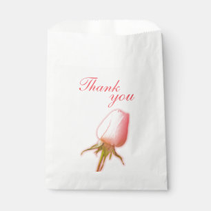 Aquarellfarbener Single Rosa Rosenknospe Gastgesch Geschenktütchen