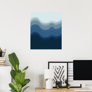 Aquarellfarbener Strandglass-Farbblock Poster