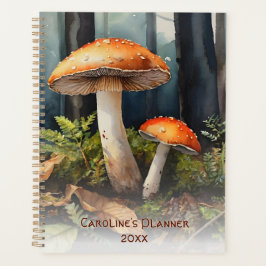 Aquarellfarbener Toadstool - Fall Forest Cottage Planer