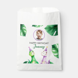 Aquarellfarbener Trex Kinder Foto Geburtstag Geschenktütchen