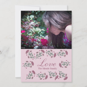 Aquarellfarbener Valentinstag Herzstück Foto Karte