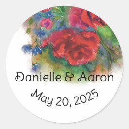 Aquarellfarbener, verzauberter Rundaufkleber für R Runder Aufkleber