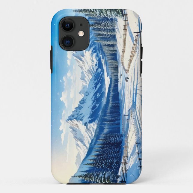 Aquarellfarbener Winterhintergrund iPhone / iPad G Case-Mate iPhone Hülle (Rückseite)