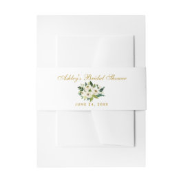 Aquarellfarbenes Blumengrün-Brautparty Einladungsbanderole