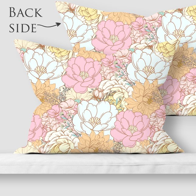 Aquarellfarbenes Blumenmuster Kissenbezug (Watercolor Colorful floral pattern Pillow Case)