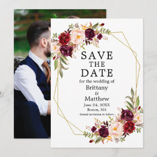 Aquarellfarbenes Foto Save The Date