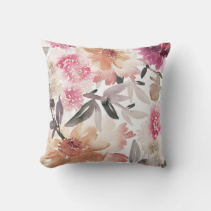 Aquarellfarbenes Hintergrundmuster, Blume, Kunst, Kissen