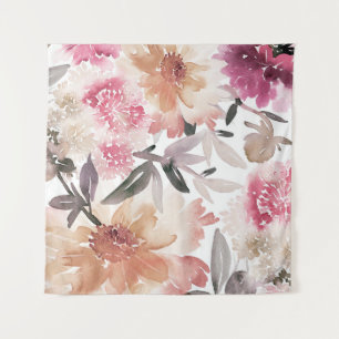 Aquarellfarbenes Hintergrundmuster, Blume, Kunst,  Wandteppich