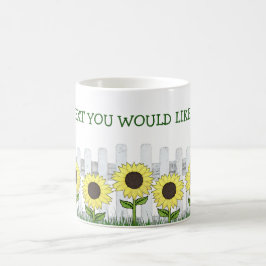 Aquarellfarbenes Land Sonnenblumen Tasse Cups