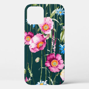 Aquarellfarbenes nahtloses Muster mit Mohnmohn-Blu Case-Mate iPhone Hülle