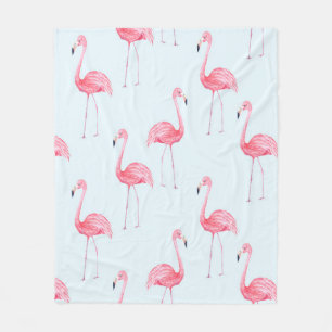 Aquarellfarbenes nahtloses Muster von Flamingo auf Fleecedecke