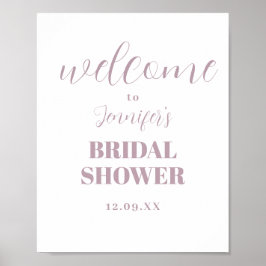 Aquarellfarbenes rosafarbenes Brautparty Poster