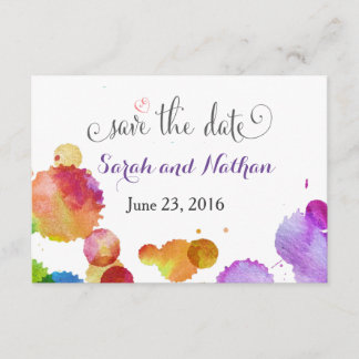 Aquarellfarbensplatten Save the Date