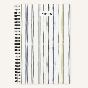 Aquarellfarbenstreifen-Notebook - blau Notizbuch