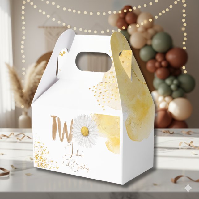 Aquarellfärbung am zweiten Geburtstag Geschenkschachtel (Von Creator hochgeladen)