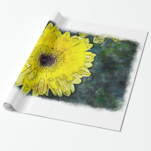 Aquarellfärbung auf weißem Groß Geschenkpapier