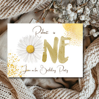 Aquarellfärbung erste Geburtstagsfeier Einladung