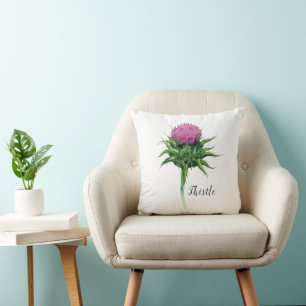 Aquarellfärbung Floral Kissen