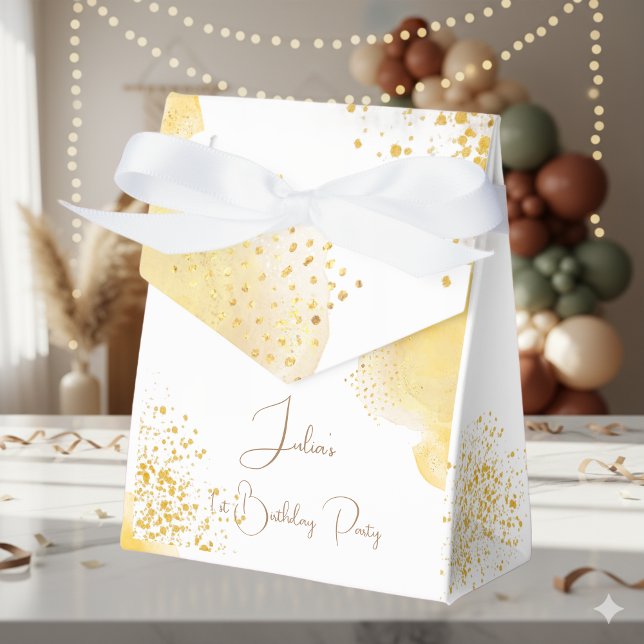 Aquarellfärbung zum ersten Geburtstag Geschenkschachtel (Von Creator hochgeladen)