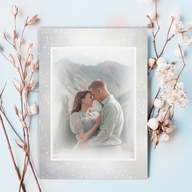 Aquarellfeder Blume Foto Hochzeit Einladung (Von Creator hochgeladen)