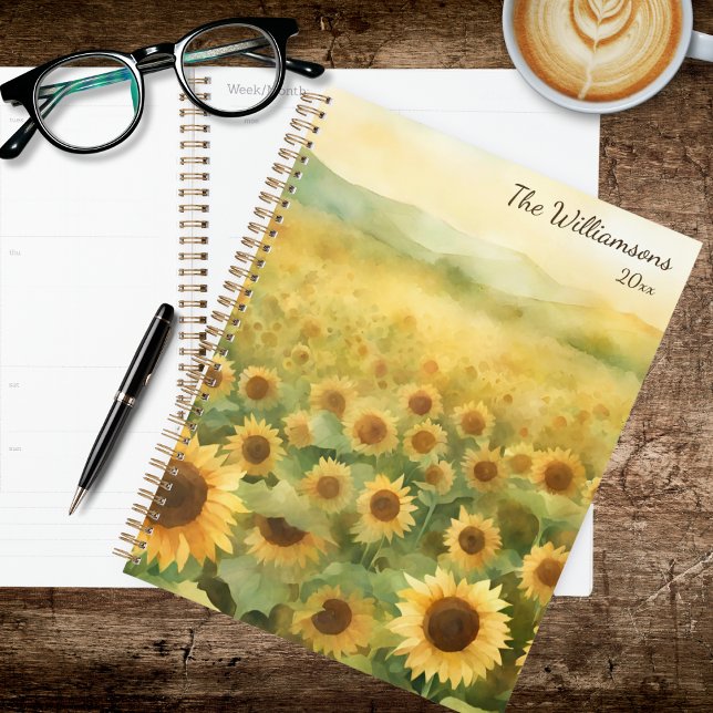 Aquarellfeld der Sonnenblumen Planer (Von Creator hochgeladen)