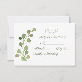 Aquarellfeld RSVP Karte