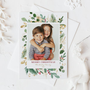 Aquarellfestival Goldene Foil Frohe Weihnachten Fo