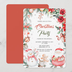 Aquarellfestival Modernes Weihnachtsfest Party Einladung
