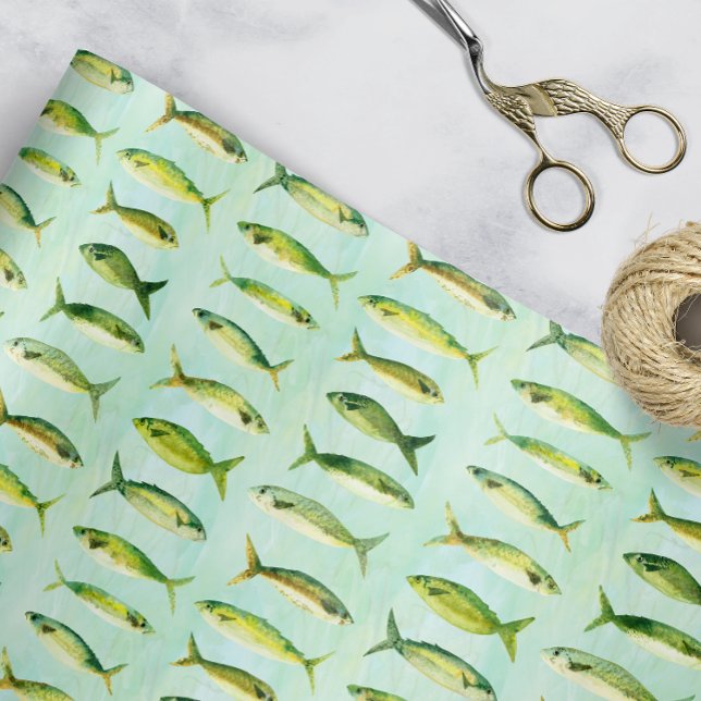Aquarellfisch Geschenkpapier Set (Watercolor Fish Gift Wrap)