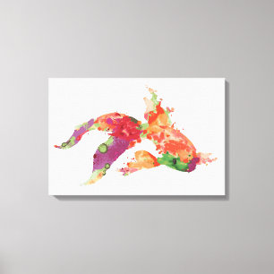 Aquarellfisch Leinwanddruck