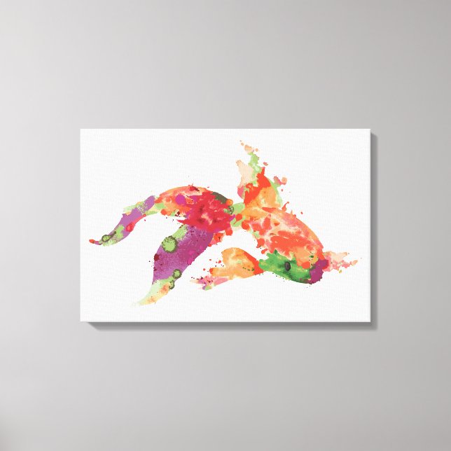 Aquarellfisch Leinwanddruck (Vorderseite)