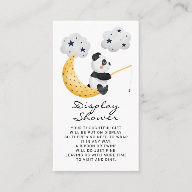Aquarellfischerei Panda Display Dusche Begleitkarte (Vorderseite)