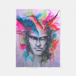 Aquarellfläche Fleecedecke