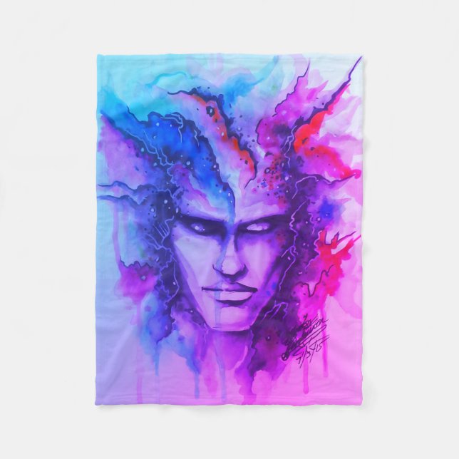 Aquarellfläche Fleecedecke (Vorderseite)