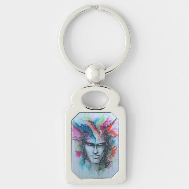 Aquarellfläche Schlüsselanhänger (Vorderseite)