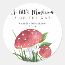 Aquarellfliege ist unterwegs! Babydusche Runder Aufkleber