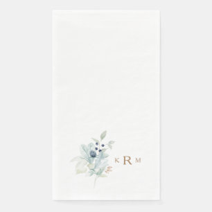 Aquarellfolien Gold Monogram Serviette