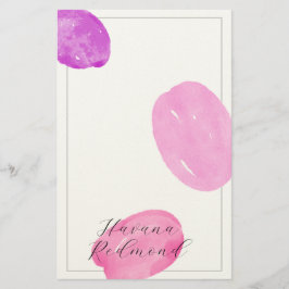 Aquarellformen rosa Rahmen Briefpapier