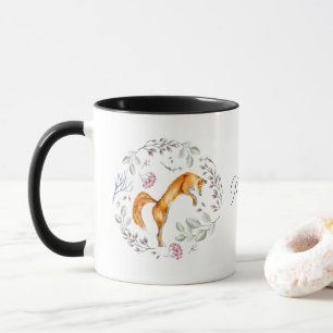 Aquarellfox Personalisierter Name Tasse