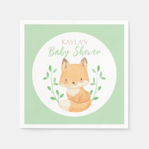 Aquarellfuchs Babydusche, nach Maß Serviette