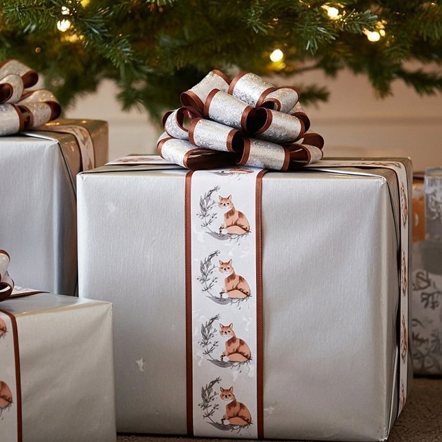 Aquarellfuchs und Schneeurlaub Satinband (Von Creator hochgeladen)