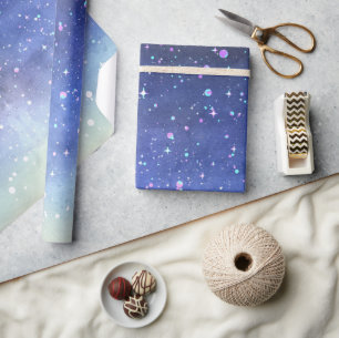 Aquarellgalaxie Geschenkpapier