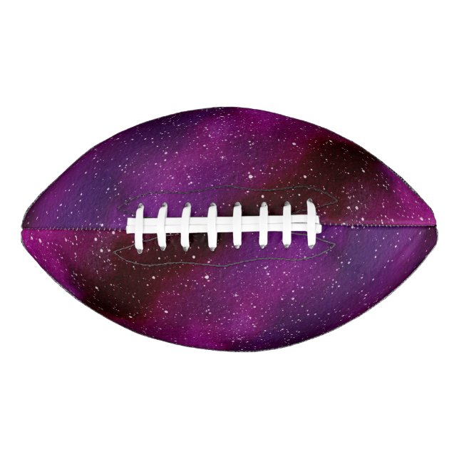 Aquarellgalaxien lila rosa football (Vorderseite)
