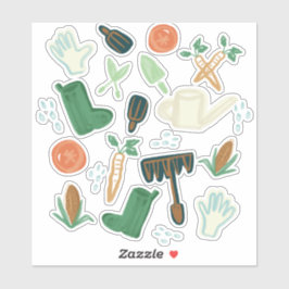 Aquarellgarten Aufkleber