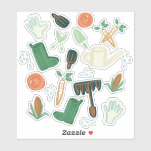 Aquarellgarten Aufkleber