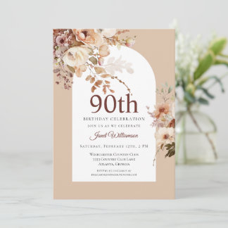 Aquarellgarten Blumenarsch 90. Geburtstag Einladung