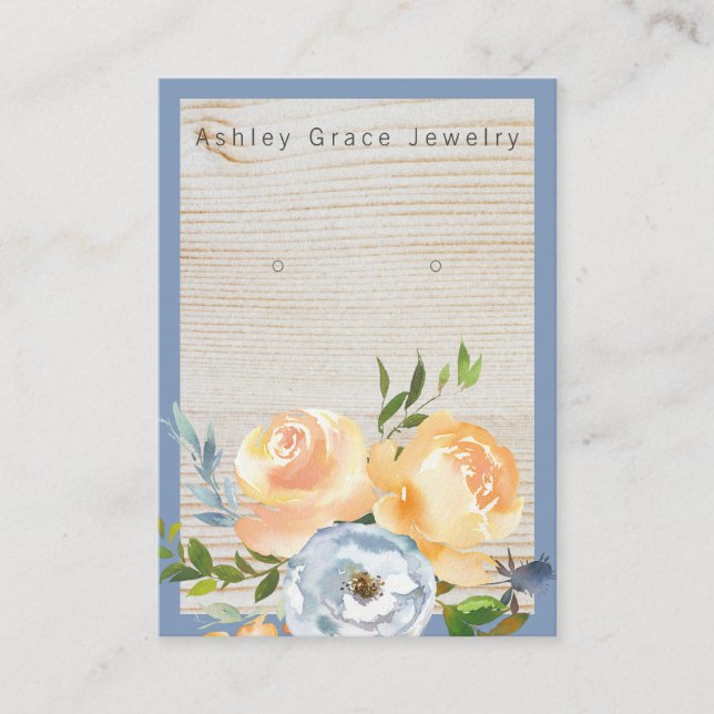 Aquarellgarten Blumenwaldkrebskarte Visitenkarte (Vorderseite)