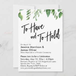 Aquarellgarten Empfang zu haben und zu halten Einladung