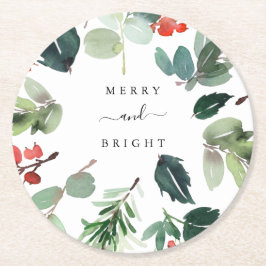 Aquarellgarten Fügen Sie Ihren benutzerdefinierten Runder Pappuntersetzer